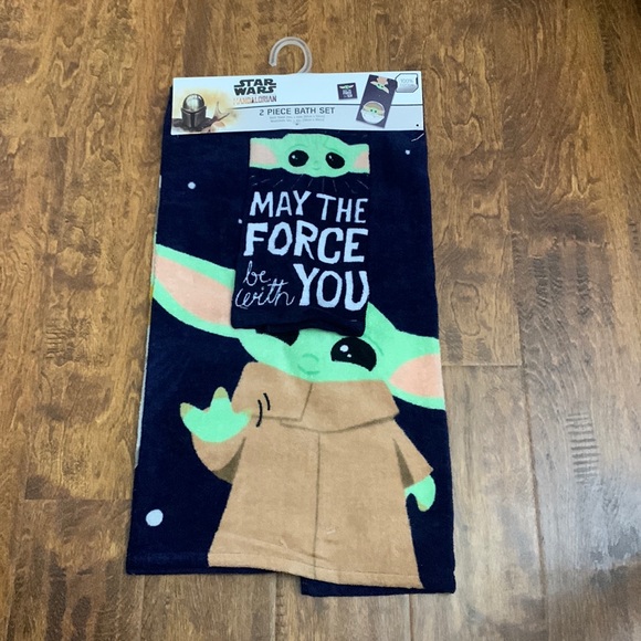 Star Wars Bath Star Wars Baby Yoda 2pc Mandalorian Bath Towel Set